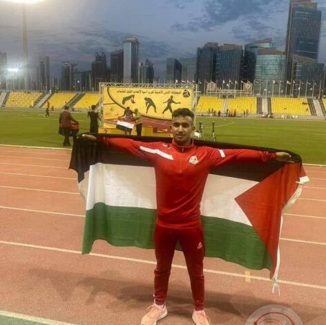 استشهاد العّداء الفلسطيني الدولي علام عبد الله العمور