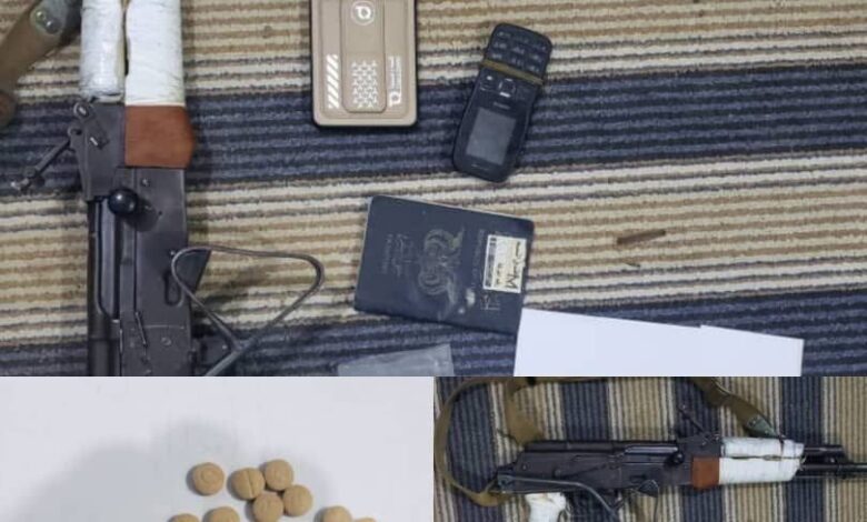 اخبار-حضرموت-|-دورية-قوات-الأمن-الخاصة-تضبط-شخصين-بحوزتهما-41-حبة-مخدرة-في-مديرية-تريم-واخرين-متهمين-بتعاطي-الحشيش