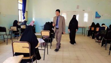 اجراء اختبارات المفاضلة في المعهد العالي للعلوم الصحية بمأرب