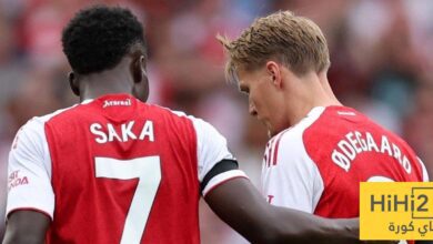 تطورات إصابة ساكا وأوديغارد قبل قمة ليفربول