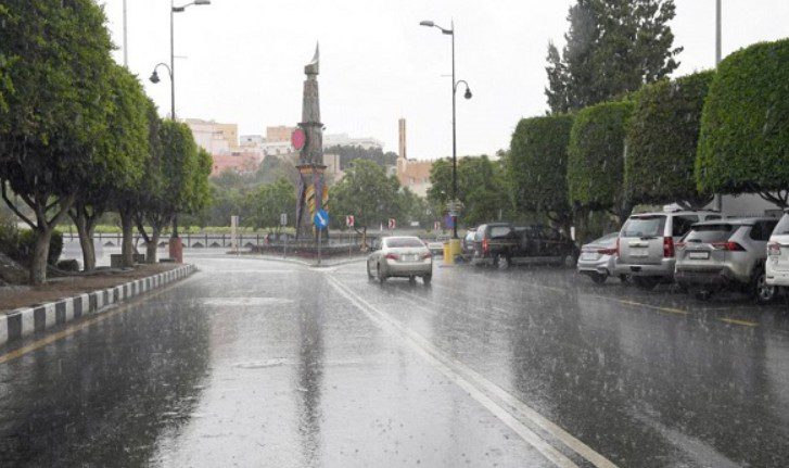أمطار غزيرة وصواعق رعدية على عسير
