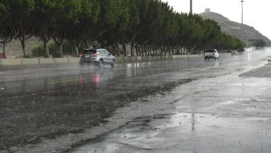 أمطار ورياح نشطة متوقعة على 10 مناطق