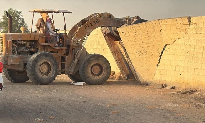 إزالة سوق الإبل في حي الحائر بالرياض