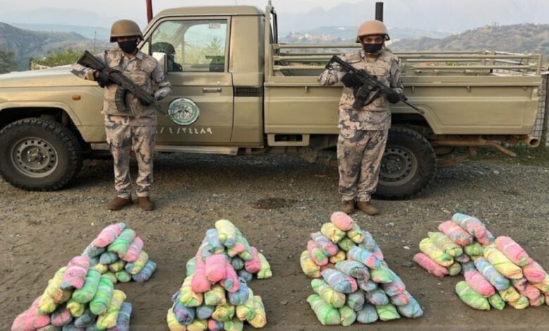 القبض على 10 مخالفين لتهريبهم 180 كجم قات في عسير