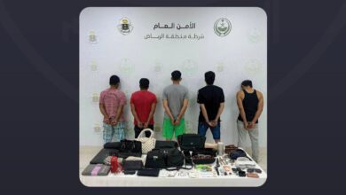 القبض على 5 مقيمين لسرقتهم منازل وما تحويه من مقتنيات شخصية بالرياض