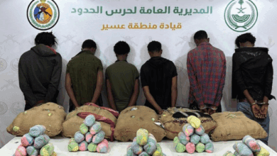 حرس الحدود يحبط تهريب كميات من المخدرات ويضبط 15 مخالفًا في عسير وجازان