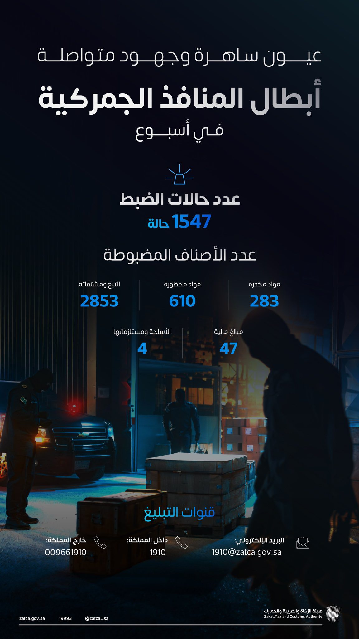 ضبط أكثر من 1500 حالة تهريب خلال أسبوع
