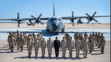 وصول وحدات القوات المسلحة السعودية لتمرين النجم الساطع في مصر