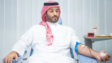 ولي العهد يتبرع بالدم ويطلق الحملة الوطنية السنوية للتبرع