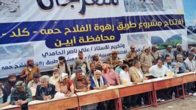الجنيدي والجبواني يفتتحان رسمياً طريق "رهوة الفلاح -حُمّة"بيافع سرار