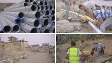 تعز: خلية الأعمال الإنسانية تبدأ تنفيذ المرحلة الثانية من مشروع مياه النشمة