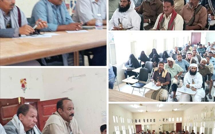 لقاء تربوي موسع في مديرية بيحان لمناقشة الأوضاع التعليمية