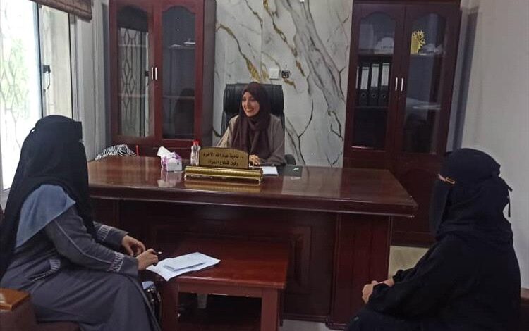 لقاء تنسيقي بين مدير مركز المرأة في جامعة لحج ووكيل قطاع المرأة في وزارة الشباب والرياضة