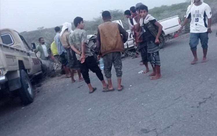 وفاة شخصين وإصابة ثلاثة آخرين بحادثين منفصلين في مديرية لودر بمحافظة أبين