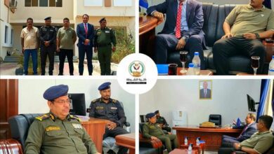 وفد من برنامج الأمم المتحدة الإنمائي يزور كلية الشرطة حضرموت