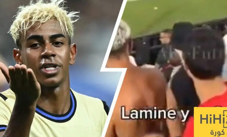 فيديو: مشجع مايوركا استفز لامين شاهد ماذا فعل به…!