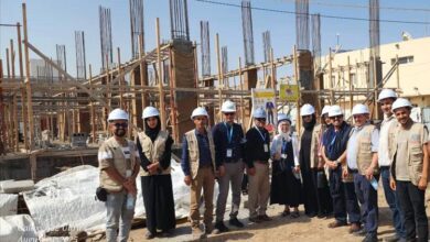 بتوجيه من البيشي.. مدير الرعاية الصحية والمستشارة الإقليمية لمنظمة اليونبس يتفقدان أعمال بناء مخازن اللقاحات المركزية في عدن