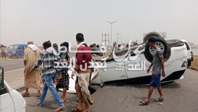 حادث مروري مروع في خط الجسر بعدن(فيديو)