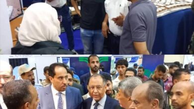 حضور رسمي بارز في معرض BC EXPO بعدن ورئيس المنطقة الحرة يزور أجنحة المشاريع الاستثمارية