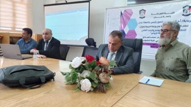 رئيس جامعة عدن يشهد اختتام الدورة التدريبية في الذكاء الاصطناعي بكلية الصيدلة