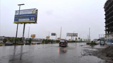 هطول أمطار متفرقة على عدن