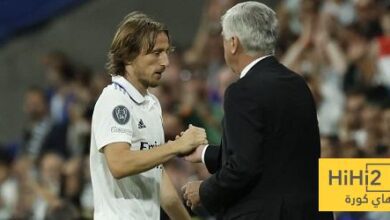 أنشيلوتي يشيد بمودريتش