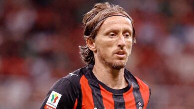 إحصائيات مودريتش في ظهوره الأول مع ميلان