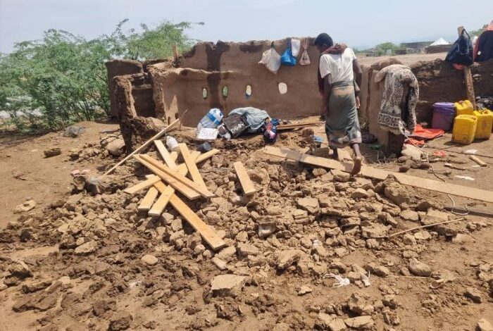 الأمم المتحدة: تضرر 180 أسرة نازحة في حجة والحديدة جراء الأمطار الغزيرة حتى الآن
