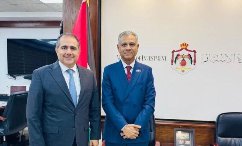السفير فقيرة يبحث مع وزير الاستثمار الأردني تعزيز التعاون المشترك