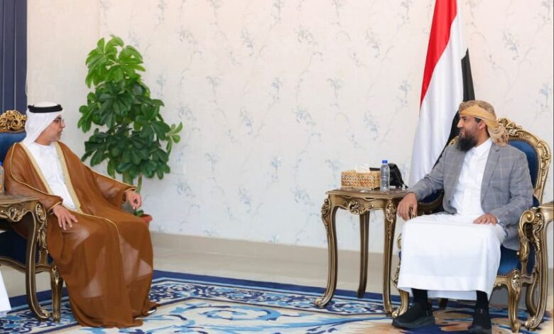 المحرّمي يستقبل السفير الإماراتي ويشيد بالدعم المقدم لبلادنا في مختلف المجالات