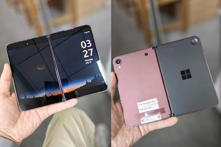 تسريب نماذج أولية نادرة من Surface Duo تعمل بنظام ويندوز