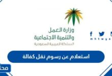 رابط وطريقة استعلام عن رسوم نقل كفالة عامل وافد 1447