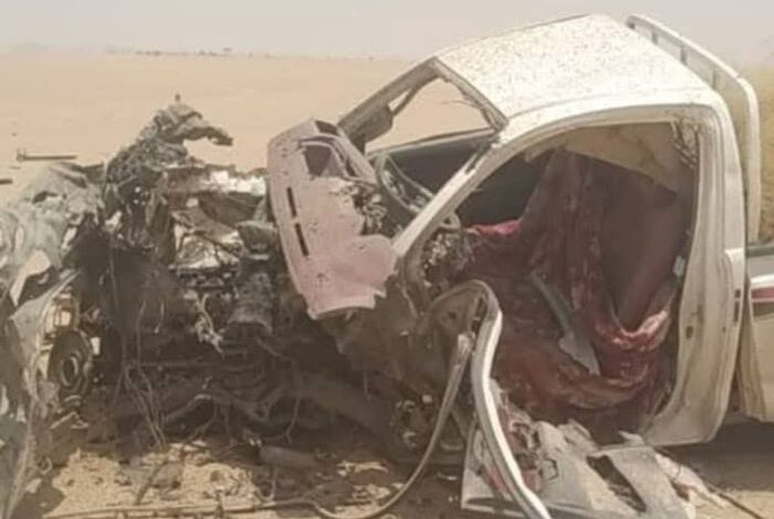 لغم حوثي يصيب أسرة بجروح بليغة شرق الجوف ويدمر مركبتهم