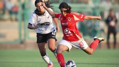 حبيبة عصام لاعبة الأهلي أمام وادي دجلة