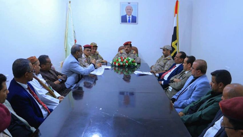 وزير الدفاع يلتقي اعضاء القضاء العسكري في مارب