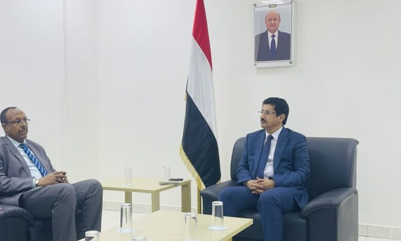 وكيل وزارة الخارجية يبحث مع السفير الصومالي سبل تعزيز العلاقات الثنائية بين البلدين