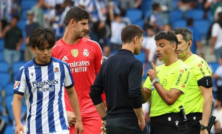 بعد فضيحة طرد هويسن.. تقييم صادم لحكم مباراة ريال مدريد وسوسيداد
