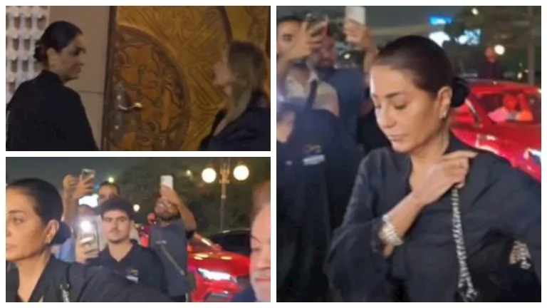 بالصور- أول ظهور لوفاء عامر في عزاء عمرو ستين بعد حكم حبس "بنت مبارك"
