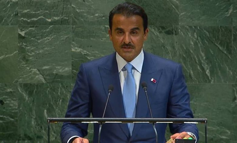 أمير قطر: إسرائيل ليست ديمقراطية في محيط معاد كما يدعي قادتها بل هي في الحقيقة معادية لمحيطها