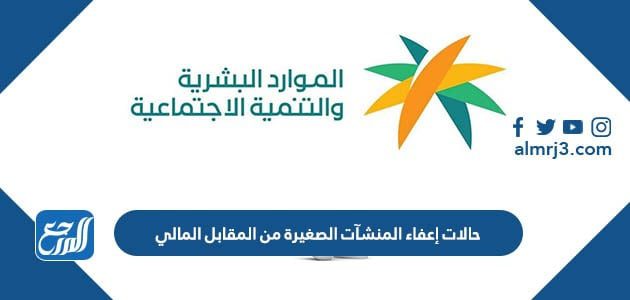 حالات إعفاء المنشآت الصغيرة من المقابل المالي