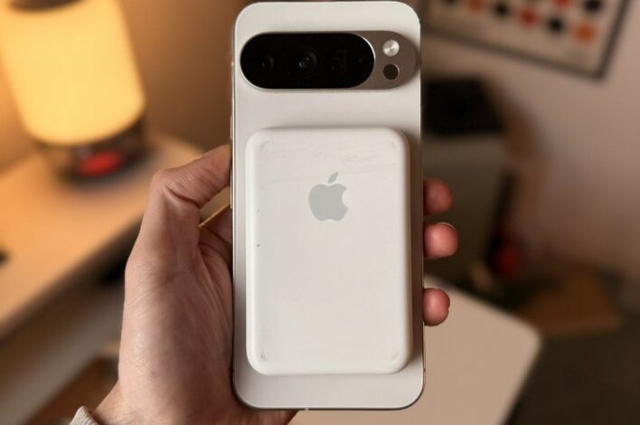 Google Pixel 10 Pro XL يدعم شحن Apple MagSafe Battery Pack