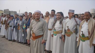أبناء تعز في مأرب يشكرون اللواء ثوابة وقبائل خولان على جهودهم في إنهاء نزاع قبلي