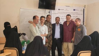 مدير عام قعطبة الشاعري يدشن دورة المشاريع الصغيرة للنازحين بدعم من منظمة أكتد