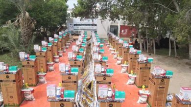 الوزير الزعوري يدشن مشروع الاغاثة العاجلة المقدم من الكويت للمتضررين من الامطار والسيول في محافظتي عدن ولحج