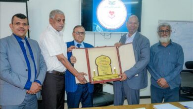 تقديرًا لدعمهم المستمر،، المجلس الطبي يكرم رئيس جامعة عدن وعمداء الكليات الطبية
