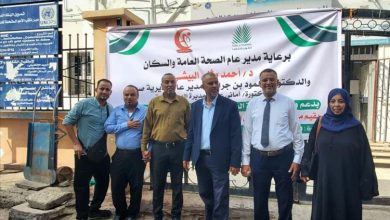 مدير صحة صيرة يدشن المخيم الطبي المجاني للأمراض المزمنة في المديرية