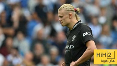 الحصيلة التهديفية الأسوأ لهالاند مانشستر سيتي