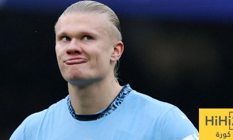 هالاند يسجل اسوأ بداية له منذ انتقاله الى مانشستر سيتي