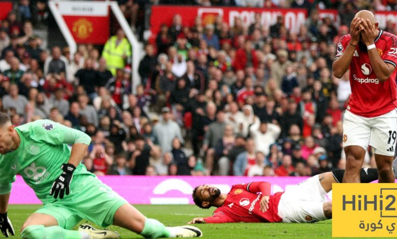 مانشستر يونايتد يعاني أمام الأهداف المتوقعة