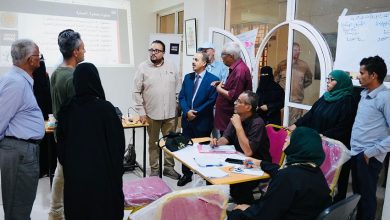 الإرياني يزور معهد جميل غانم للفنون الجميلة ويتفقد المشاركين في عدد من الدورات التدريبية